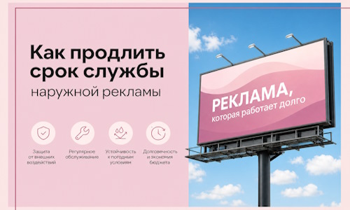 Как продлить срок службы наружной рекламы в  Куйбышеве
