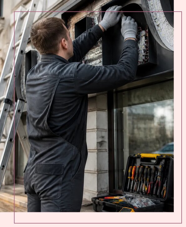 Ремонт светодиодных вывесок в Куйбышеве по цене от 6740 р. | Аванза-Кбш